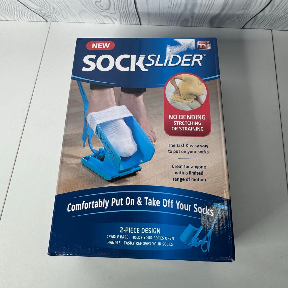 Sock Slider Easy On Off Sock Aid Kit Shoehorn TV Allstar Innovations